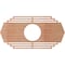 Ekena Millwork Chrysler Wood Fretwork Pierced Ceiling Medallion, Cherry, 34"W x 17"H x 9"ID x 3/8"T CMWP34X17X0375CSCH - alternate 2